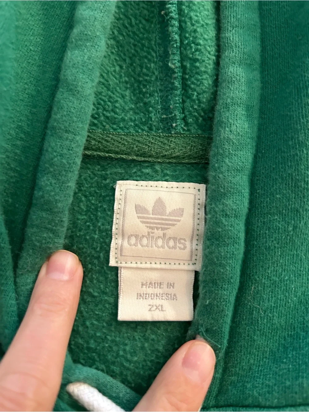 Vintage Rare Adidas Notre Dame Fighting Irish Green Hoodie Mens Size 2XL